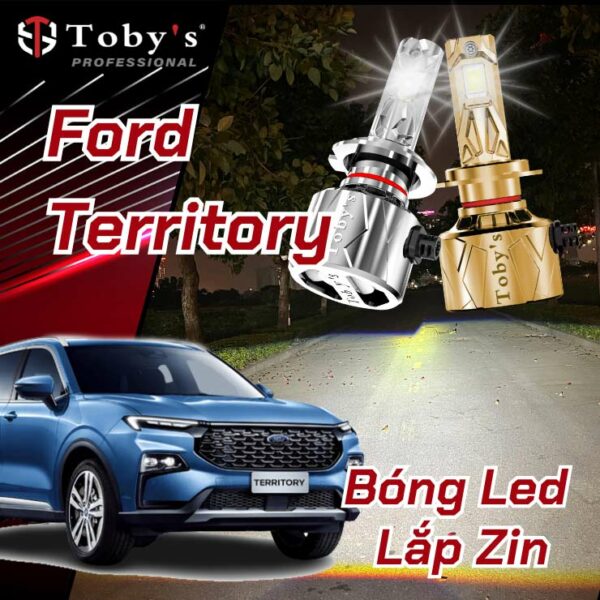 Bóng LED Toby's tăng sáng lắp Zin cho Ford Territory